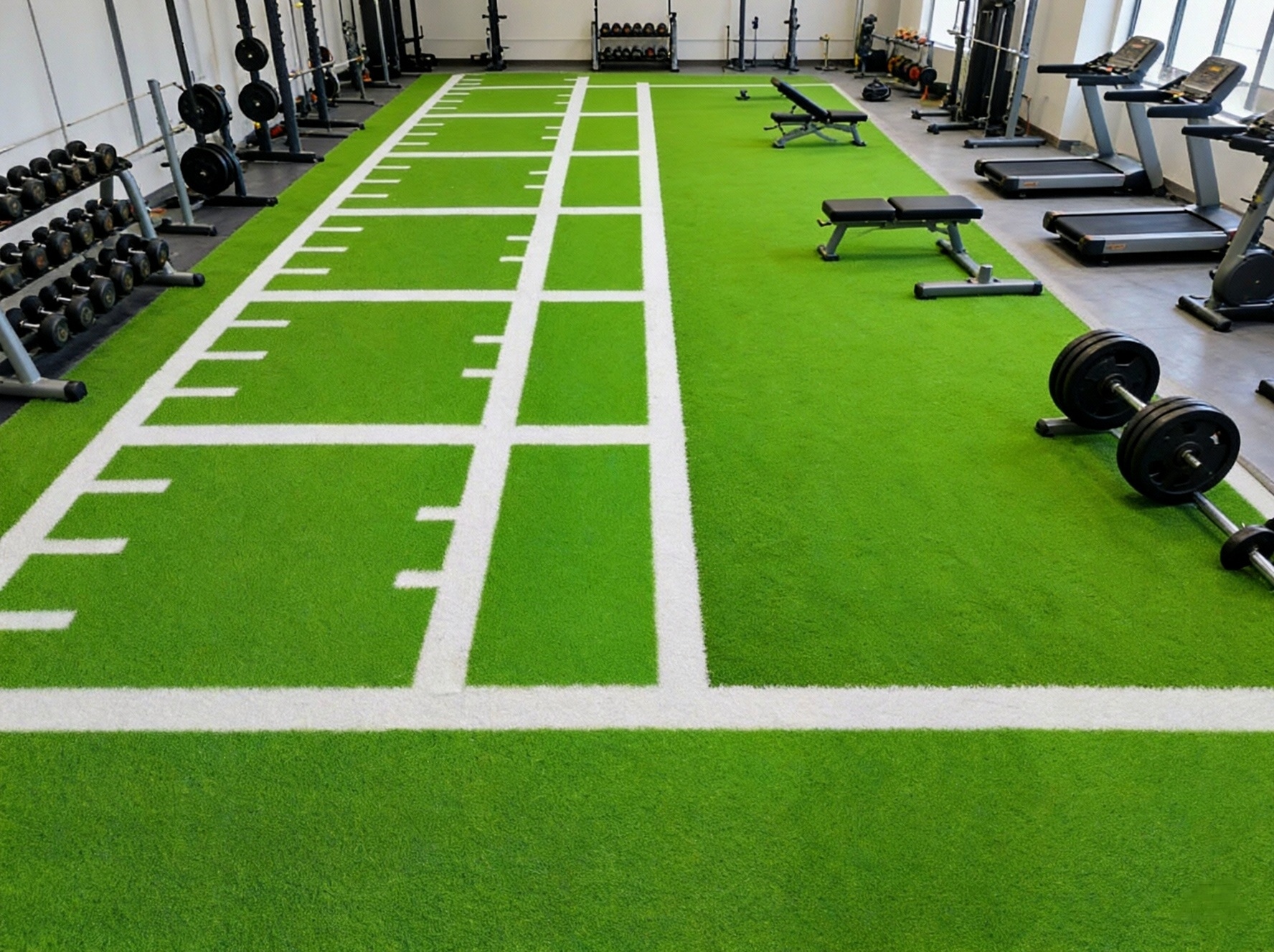 Gazon de gym vert