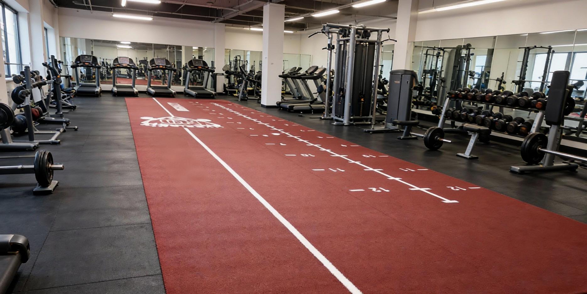 Gazon de gym rouge